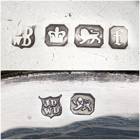 1898年 英国アンティーク 純銀製ティーキャディー 220g John and William Deakin